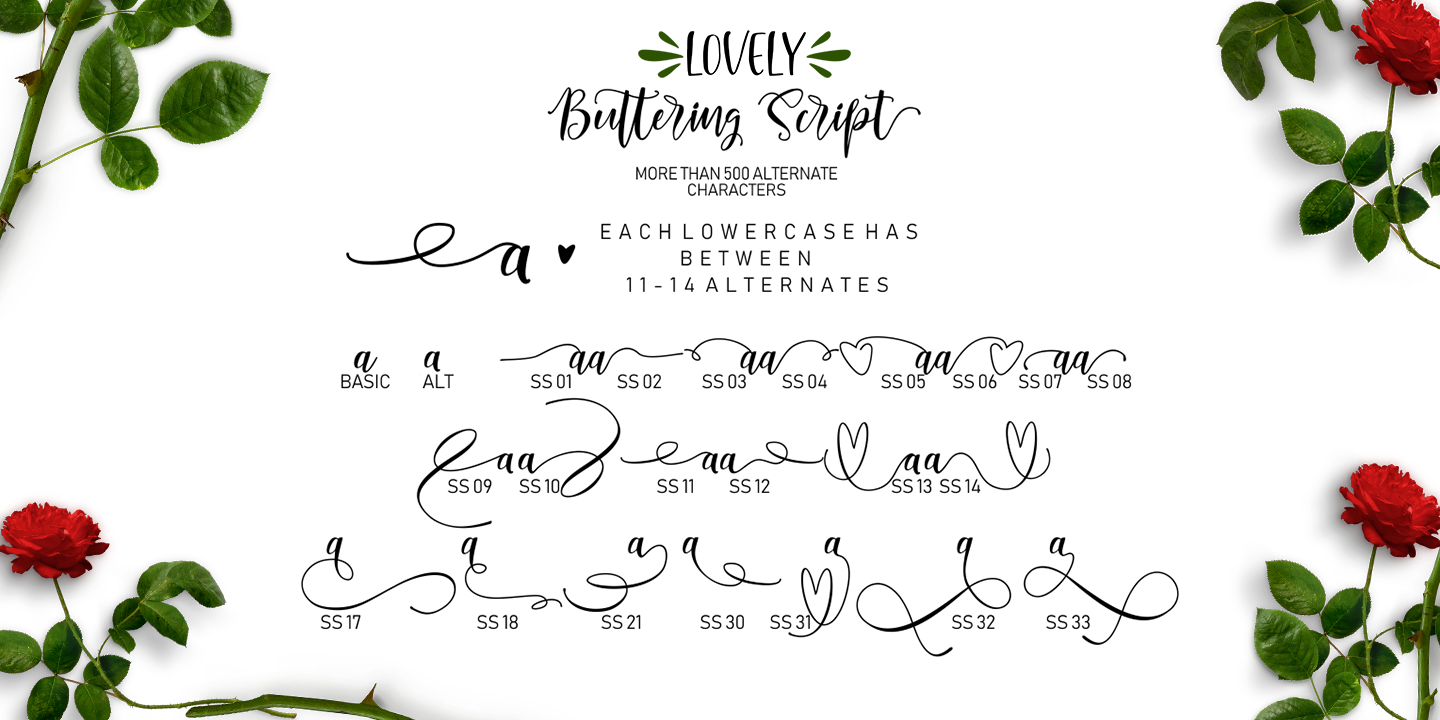 Пример шрифта Lovely Buttering Script #2